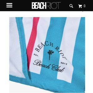 BEACH CLUB TOWEL PINK BLUE STRIPE